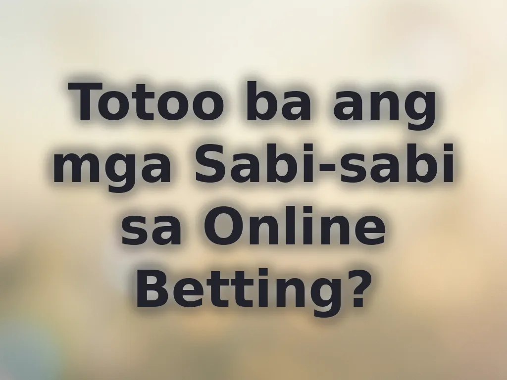 Online betting myths